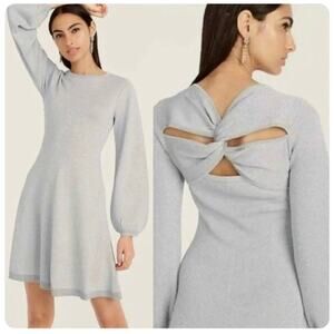 J. Crew Lurex Twist Back Merino Wool Dress